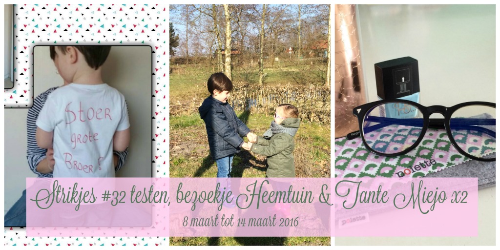 Strikjes #32 testen, bezoekje Heemtuin & Tante Miejo x2