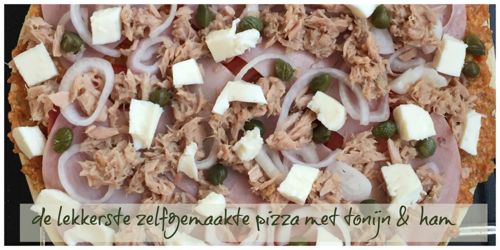 De lekkerste zelfgemaakte pizza met tonijn en ham