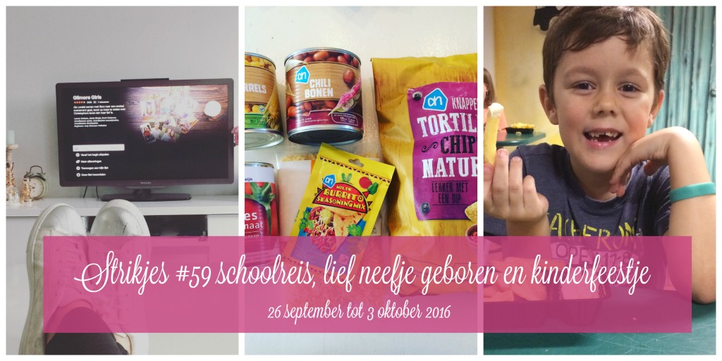 Strikjes #59 schoolreis, lief neefje geboren en kinderfeestje