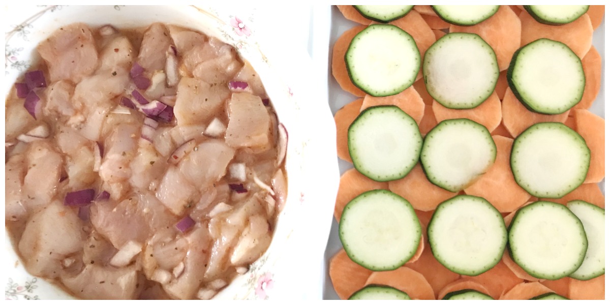 Zoete aardappel lasagne met geitenkaas en walnoot