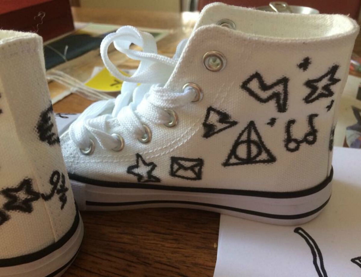 Harry Potter schoenen pimpen DIY