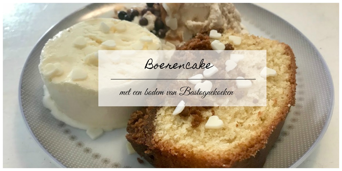 Boerencake met een bodem van Bastognekoeken