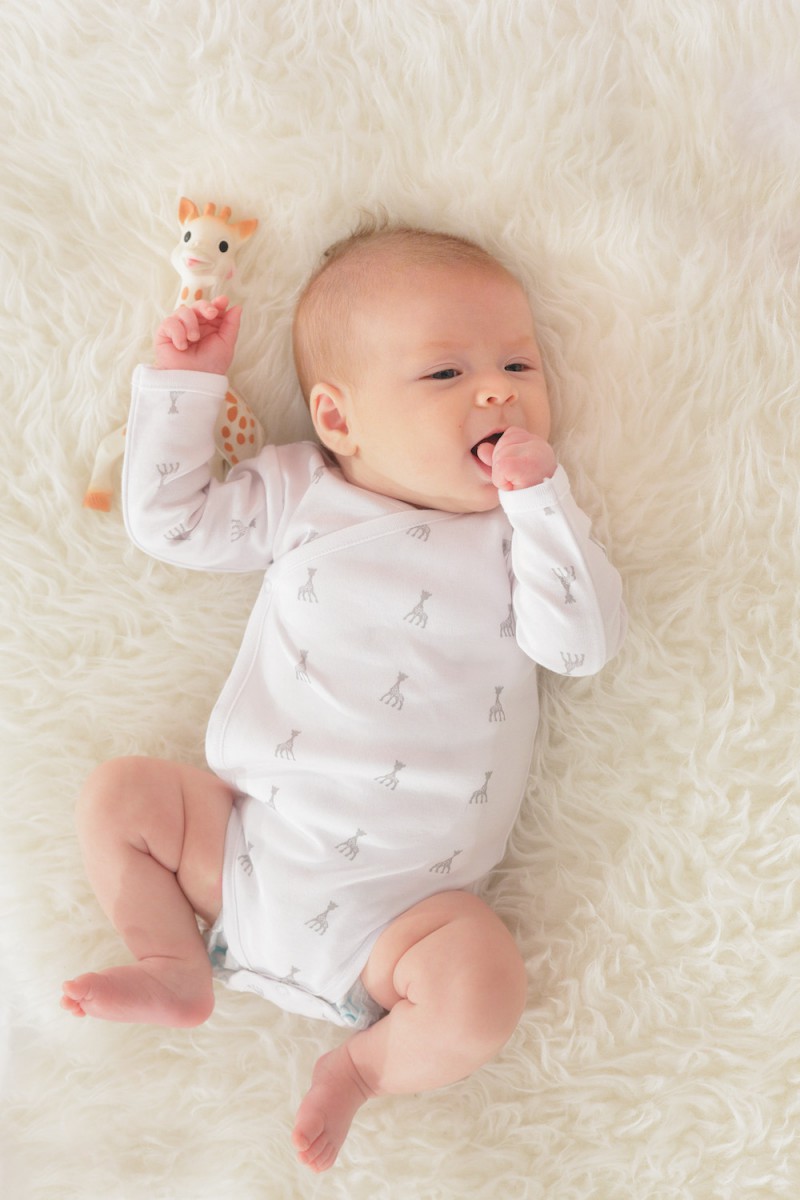 Tutina Neonato Sophie La Girafe In Cotone 100% - Primo Vestitino Bimba/bimbo Con Stampa Baffi - Pagliaccetto Manica Lunga Taglia 0-3 Mesi (1 Mese, 54 Cm)