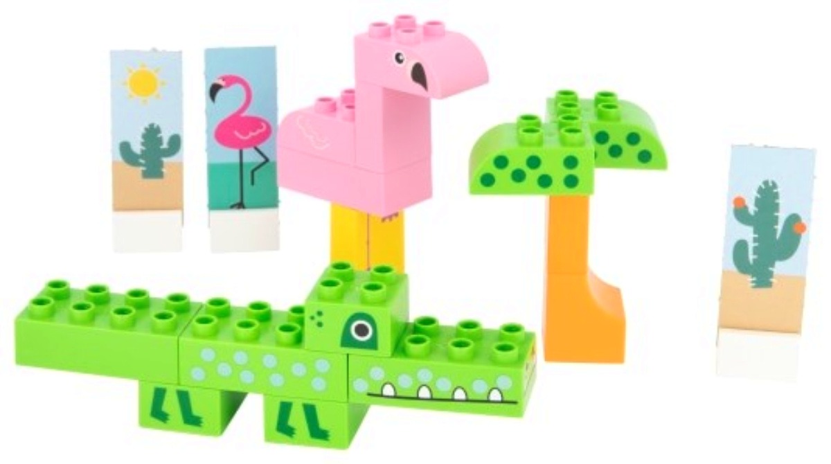 Bioplastic speelgoed van HEMA flamingo krokodil jungle