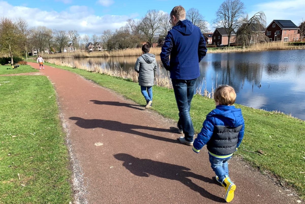 wandelen in de pauze