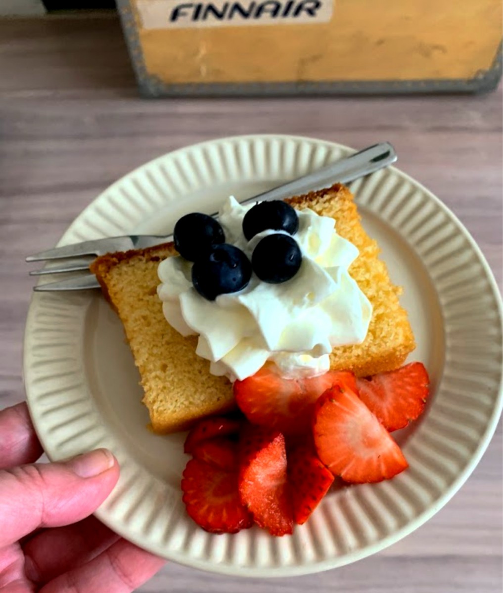 cake aardbeien slagroom blauwe bes