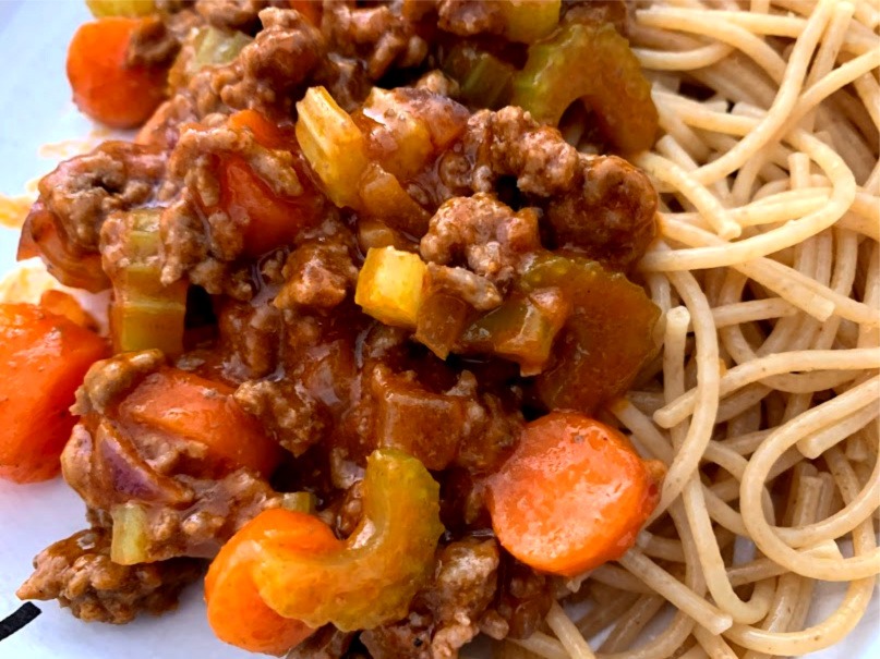  Volkoren pasta met wortel en bleekselderij