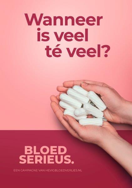 Bloedserieus | Campagne hevig menstrueel bloedverlies