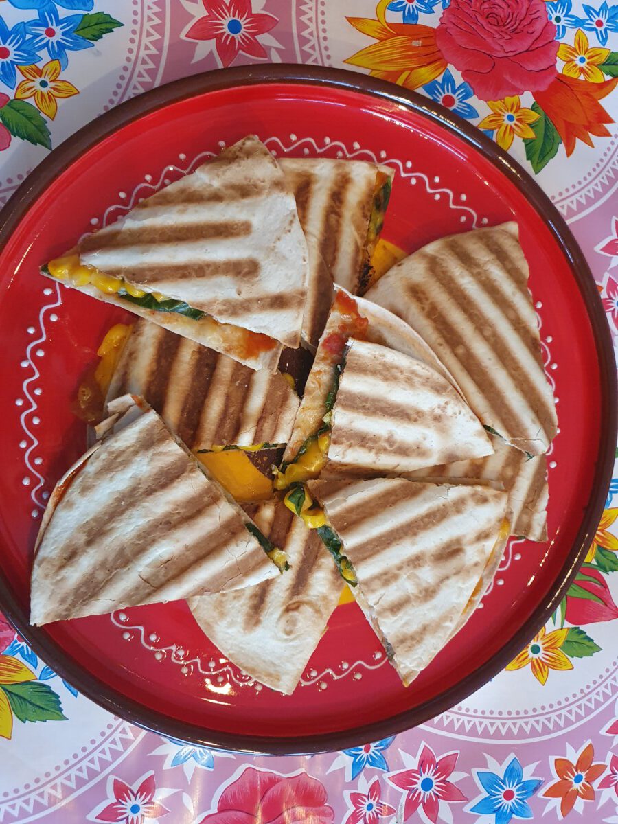 quesadillas, Eten met intolerantie voor koemelk