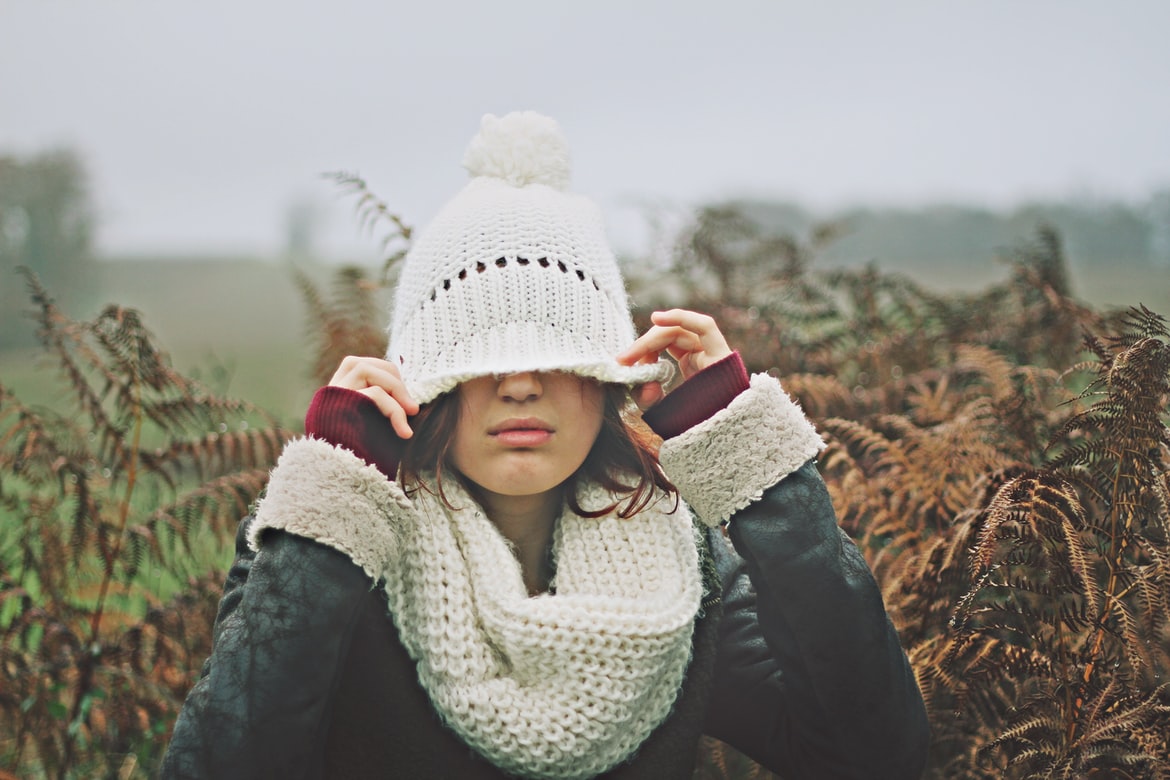 warm white knitted