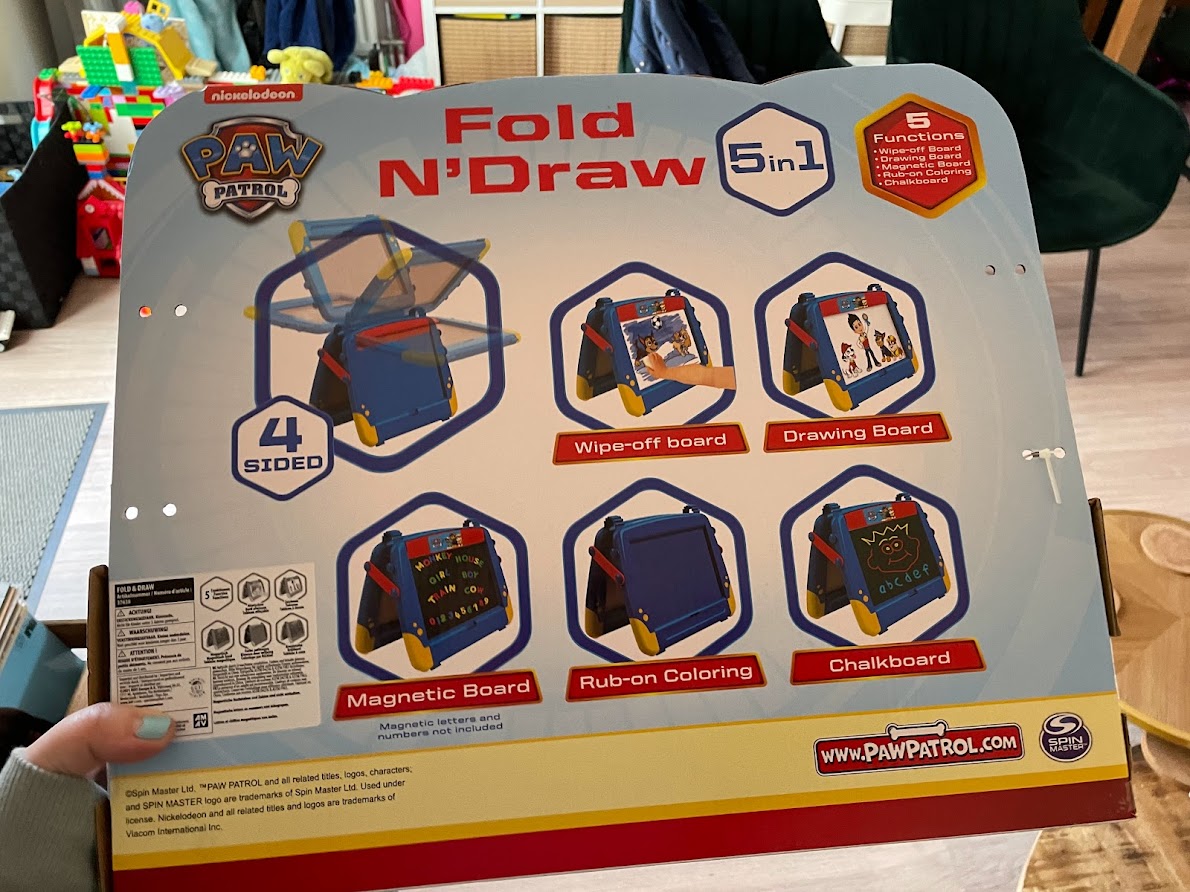 mogelijkheden 5-in-1 tekenbord paw patrol