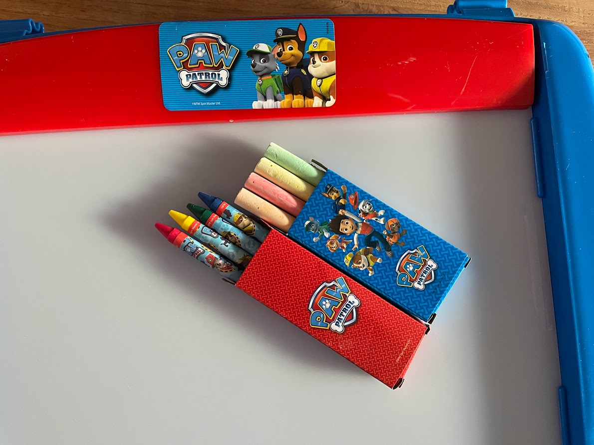 wasco en schoolkrijt paw patrol tekenbord