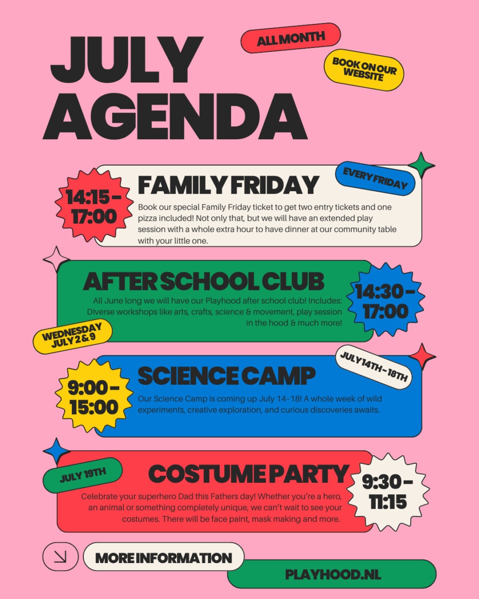 Playhood Amsterdam zomeragenda
