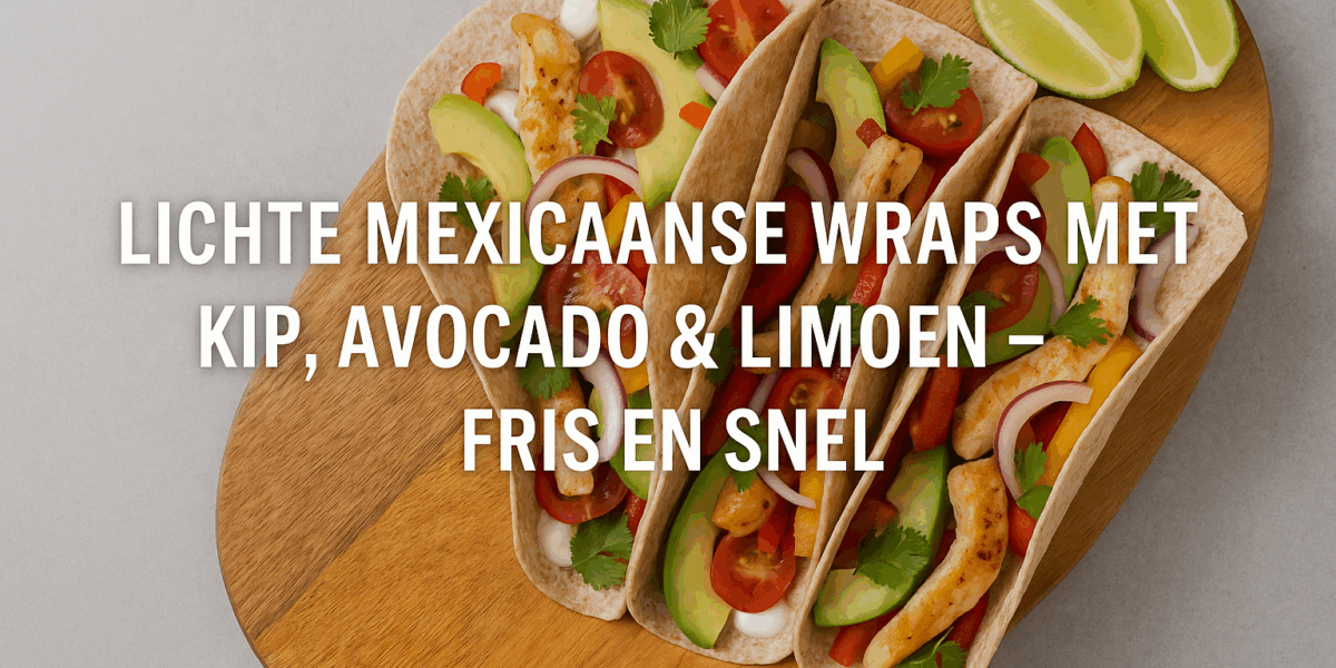 Lichte Mexicaanse Wraps met Kip, Avocado & Limoen