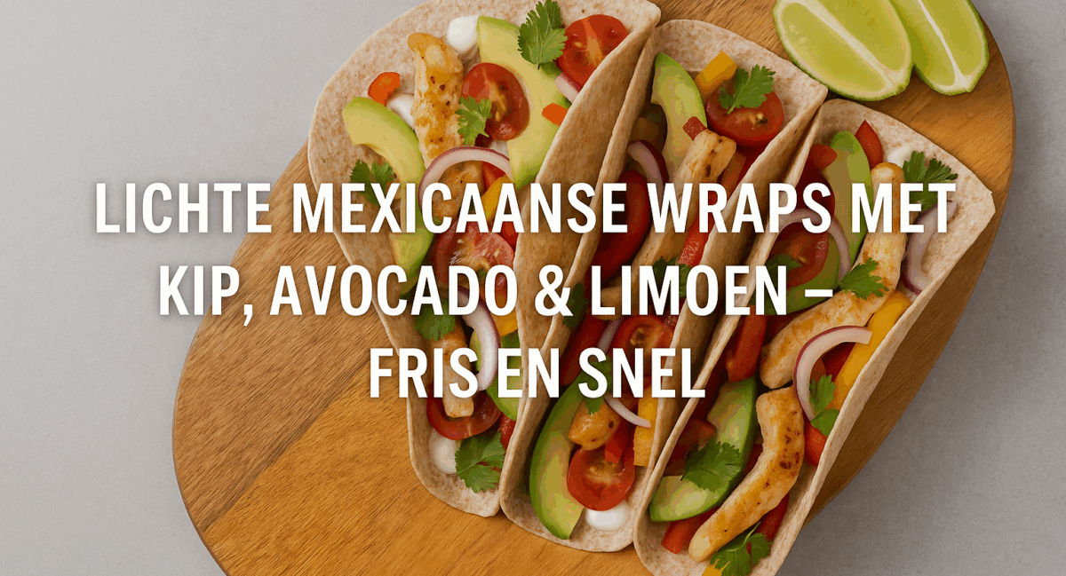 Lichte Mexicaanse Wraps met Kip, Avocado & Limoen