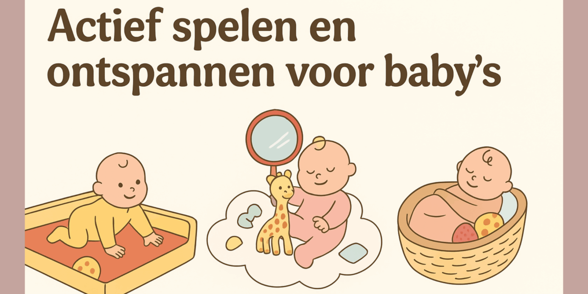 spelen en ontspannen voor baby's in de grondbox