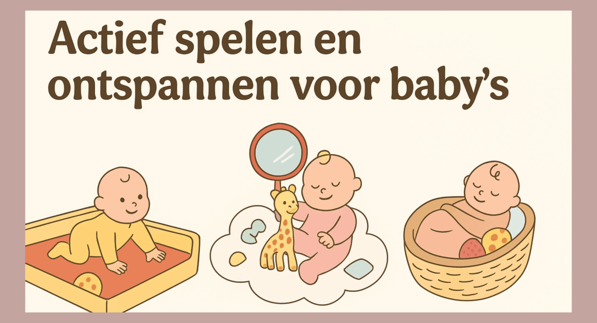spelen en ontspannen voor baby's in de grondbox