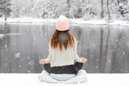 buiten ontspannen in de winter